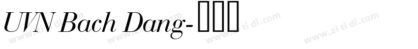 UVN Bach Dang字体转换